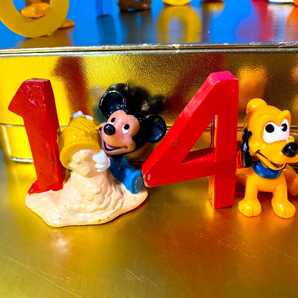 WALT DISNEY VTG 80’s MICKEY PLUTO GOOFY DONALD DUCK w/NUMBERS APPLAUSE PVC TOYS - Picture 3 of 13